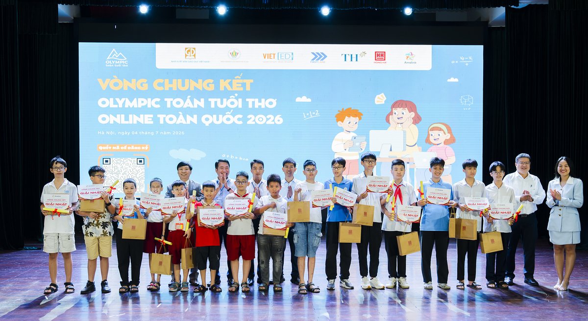 Kỳ thi Olympic Toán Tuổi thơ Online 2026 tạm kết với phần thưởng trị giá gần 1,5 tỷ đồng